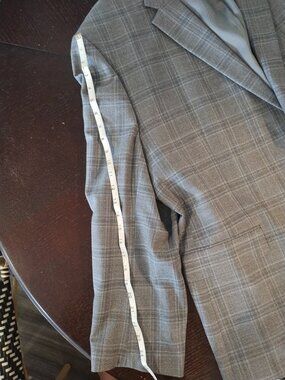 Pronto Uomo Men's Grey Plaid Suit Jacket